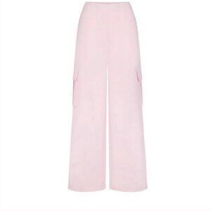 SKIMS COTTON FLEECE CARGO PANTS CHERRY BLOSSOM